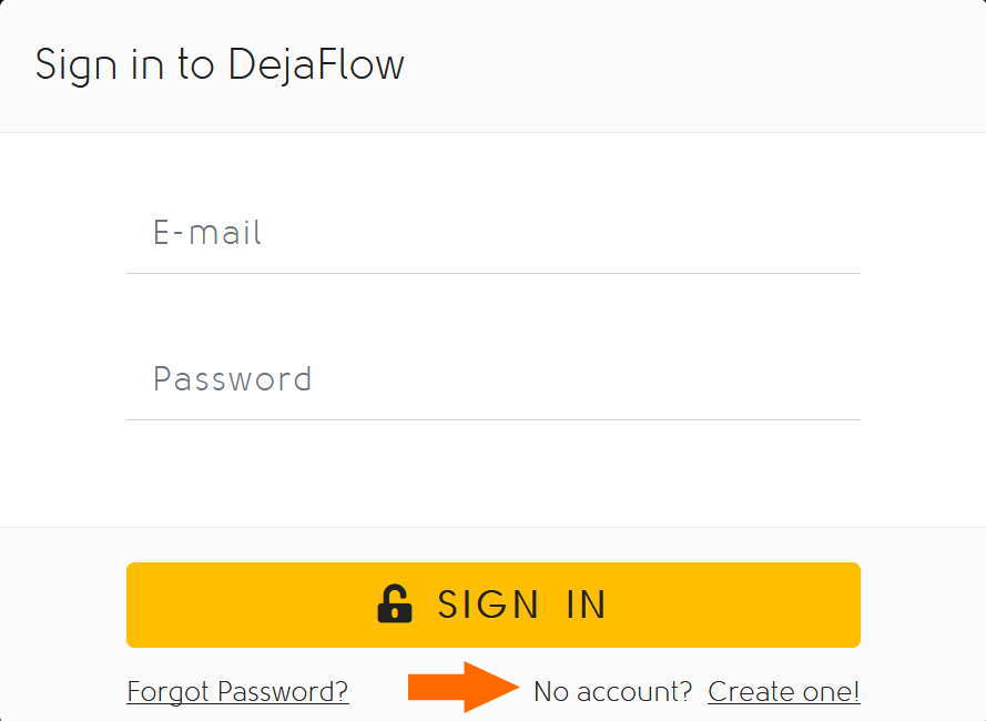Create a DejaFlow Account