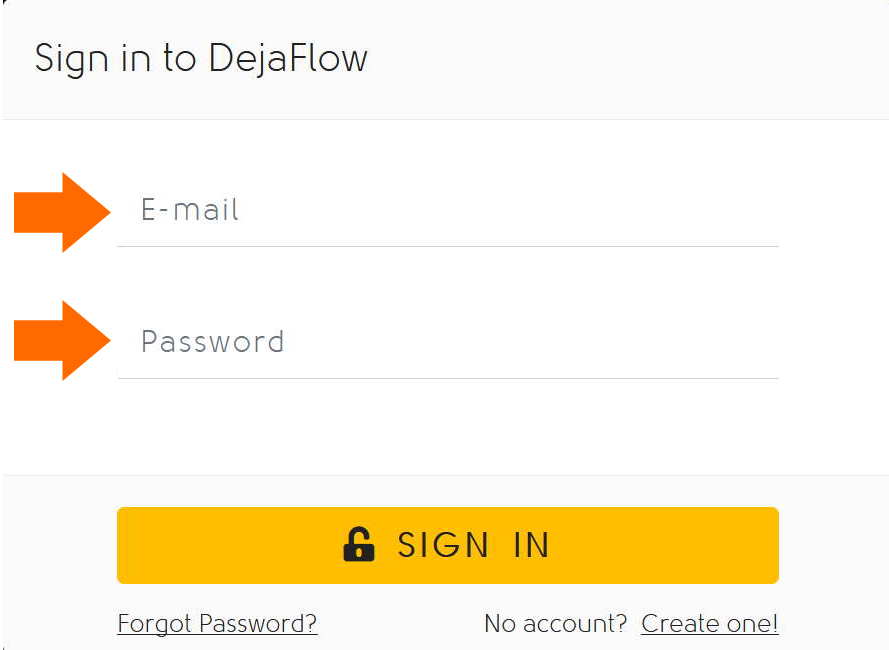DejaFlow Account Sign In
